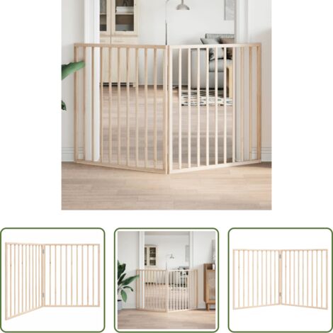 Cancelletto per cani -  Cancelletto per cani pieghevole 2 pannelli 160 cm in legno di pioppo