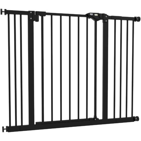 Cancellino per Cani Estensibile 74-100x77 cm in Metallo Nero
