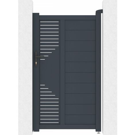 Cancello a battente in alluminio "Jean" - 100 x 173 cm - Antracite