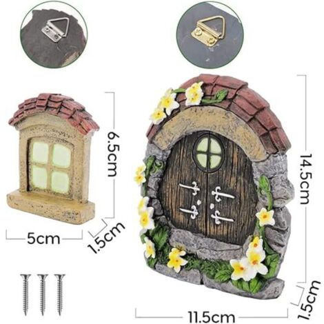 Cancello da giardino delle fate Cancello per albero in miniatura Accessori per la casa Decorazione per alberi Cancelli delle fate (piastrelle)