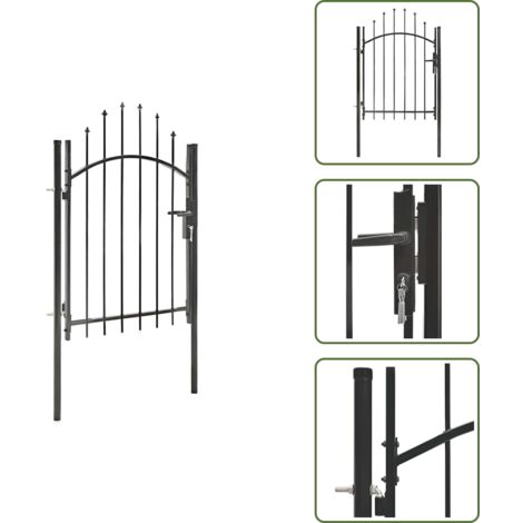 Cancello da giardino in acciaio - vidaXL Cancello da Giardino Woerden in Acciaio 1x1,25m Nero - Cancello in acciaio verniciato