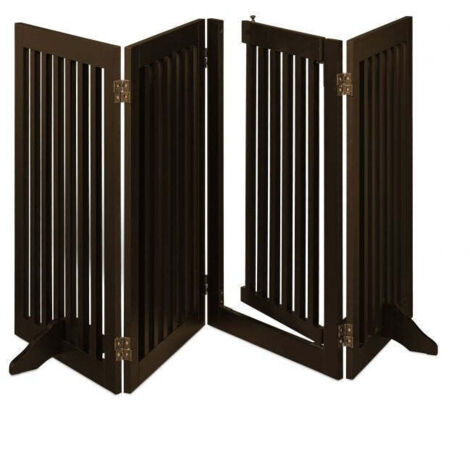 Cancello di sicurezza marrone con anta 92 cm