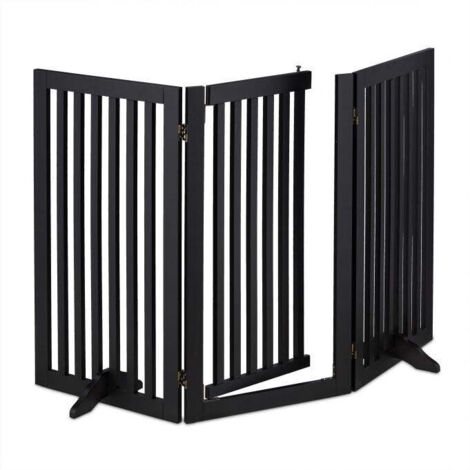 Cancello di sicurezza nero con porta 92 cm 8830