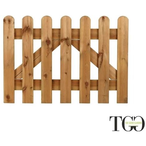 THEGOODGARDEN Cancello Diritto Ermes 100X70 Cm Colore Naturale