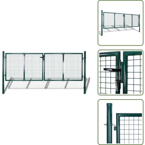 Cancello in Acciaio 306x150 cm Verde