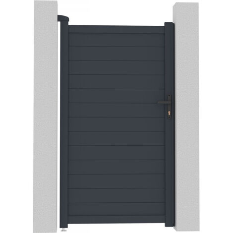 Cancello in alluminio "Marc" - 101,2 x 180,9 cm - Grigio