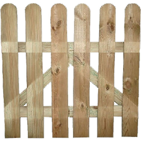 Cancello in legno 100 x 80 cm con lamelle