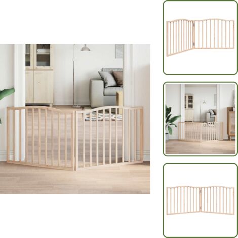 Cancello per cani autoportante - vidaXL Cancello per Cani Pieghevole 2 Pannelli 160 cm Legno di Pioppo -