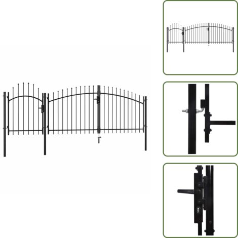 Cancello per giardino - vidaXL Cancello da Giardino Woerden in acciaio 1,75x4 m Nero - Cancello per patio