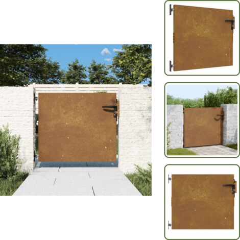 Cancello quadrato - vidaXL Cancello da giardino 85x125 cm in acciaio Corten design quadrato - Cancello resistente