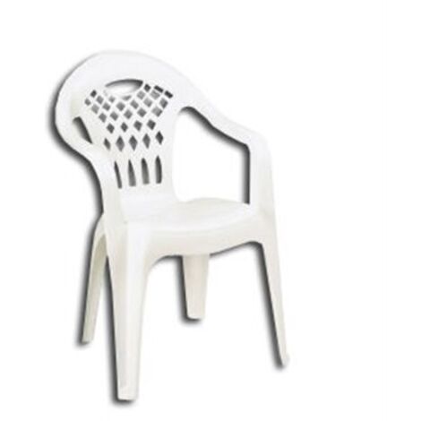Cancun Beach Chaise Monobloc Dossier Haut Blanc 43027