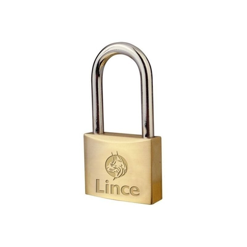 

Candado Seguridad 25Mm Arco Largo Llave Nº 3386 Laton Lince