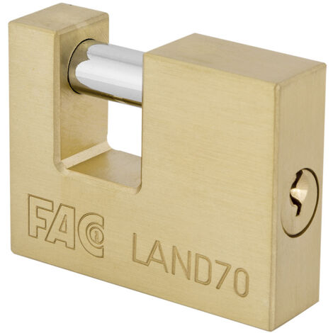 CANDADO 60 MM. LATON RECTANG. BLISTER-FAC
