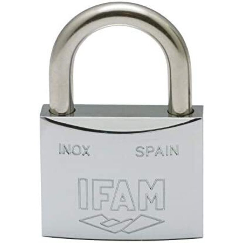Ifam - Candado inox. 50 inoxidable 50mm con 2 llaves. arco normal.