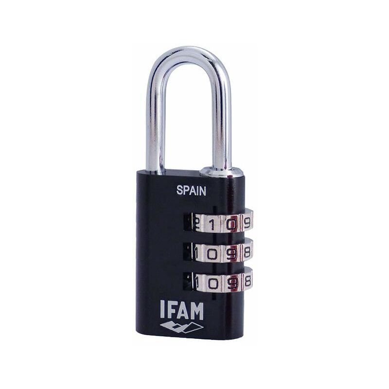 

Ifam - CANDADO ALUM. COMBINACION NEGRO. 20 MM.