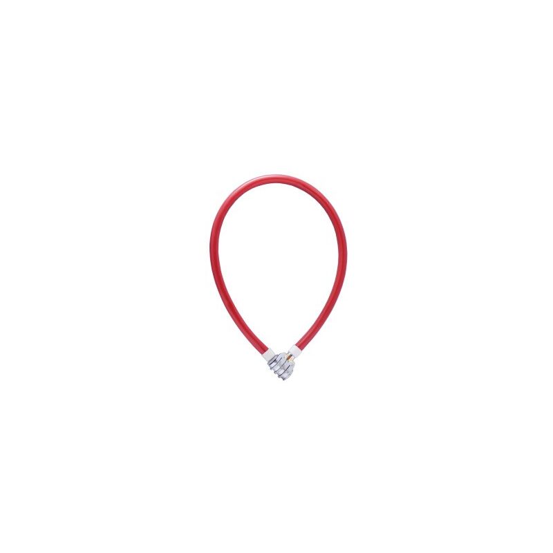 Candado cable bici combi rojo
