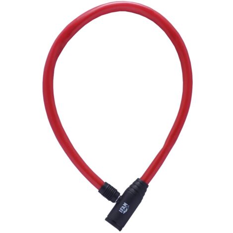 CANDADO CABLE BICI JUNIOR ROJO - 60 CM