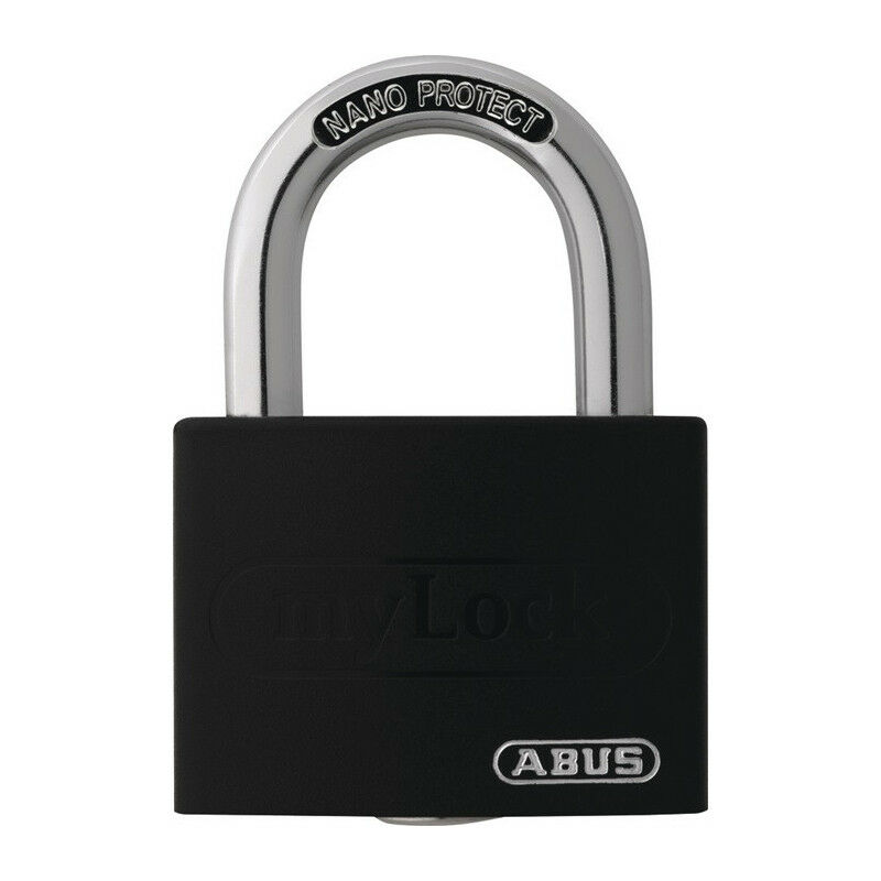 

Candado de cilindro T65AL / 40 negro Lock-Tag Ancho del cuerpo de la cerradura 43 mm aluminio con llave diferente