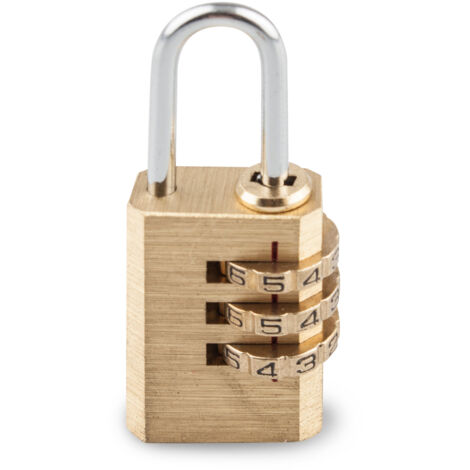 Candado combinación latón handlock 3 números 30mm
