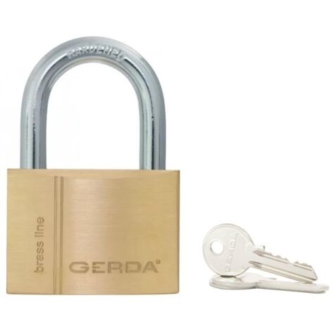 Candado con grillete GERDA BRASS LINE S40, latón