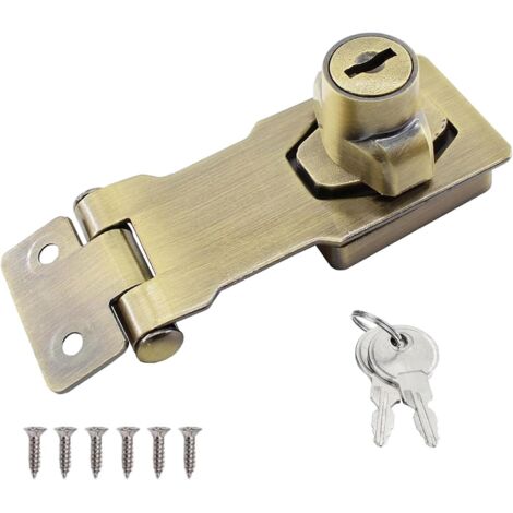 Candado con llave, apto para cajones, muebles y buzones, 8 cm, verde.