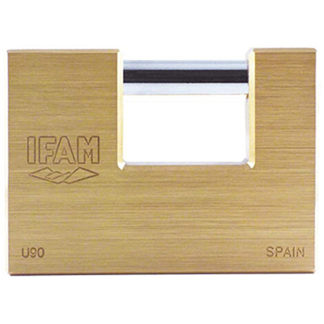 Candado cuadrado persiana 90mm laton llav/iguales u90ka ifam