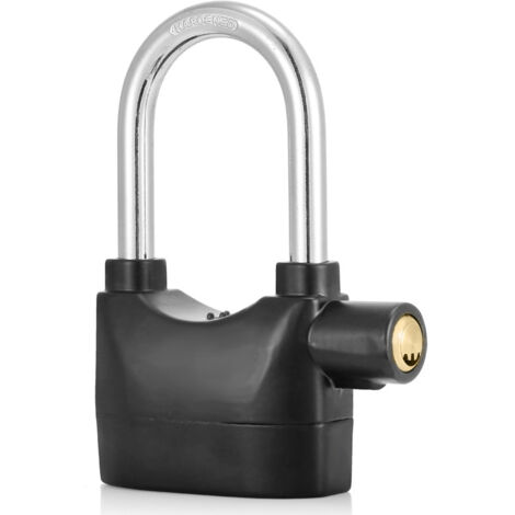 Candado de arco largo con alarma de 110 dB, resistente a la intemperie