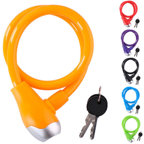Candado de cable ø12mm 65cm dunlop colores / modelos surtidos