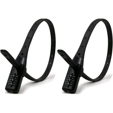 Candado de cable de 2 piezas para bicicletas, cascos, candados para ruedas de bicicleta de 54 cm, candados de seguridad multifuncionales, ligeros y flexibles para cascos de motocicleta y bicicletas co