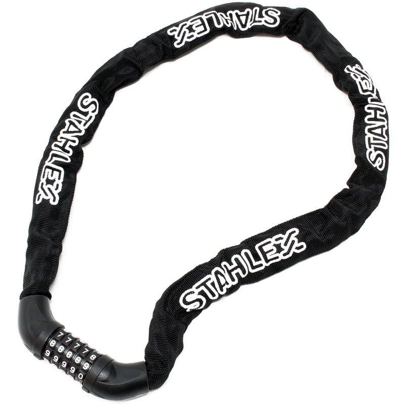 

Candado de cadena 120 cm antirrobo negro para bici o moto con combinación númerica de 5 dígitos