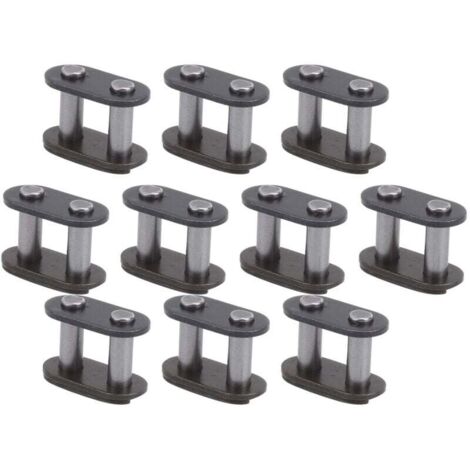 Candado de cadena KZQ T8f - 10 piezas, conector de acero, ligero, para bicicleta, resistente al desgaste, enlace de conexión principal
