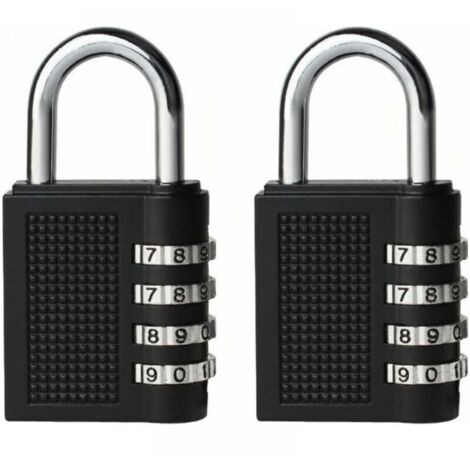 Candado de combinación de 2 piezas, candado exterior para taquillas escolares y cajas de herramientas, código reiniciable de 4 dígitos, llave para armario exterior