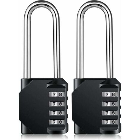 Candado de combinación resistente - Candado resistente a la intemperie, cerradura reiniciable, arco de 43 mm, aleación de zinc de 4 dígitos