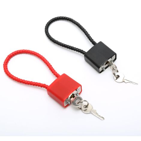 Candado de cuerda de acero con llaves, paquete de 2, candado con cable con llave y grillete largo, candado con cable para maleta, puerta, bicicleta, casillero universitario