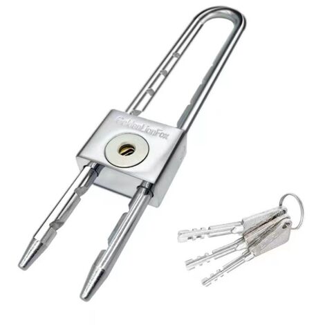 Candado de grillete de 200 mm de largo con candado de acero laminado impermeable para puerta, gabinete, viga larga