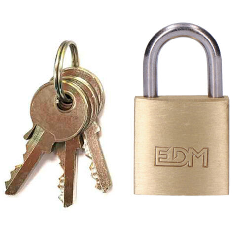 Candado de Latón Arco Normal 20x12mm Blíster EDM