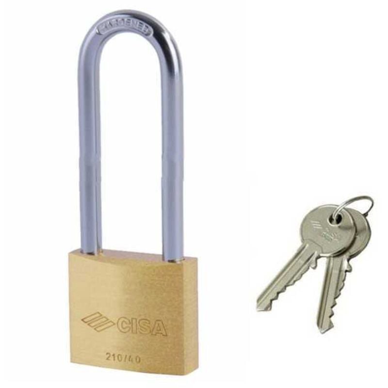 Candado de latón de 30 mm arco extra largo 22011 Cisa