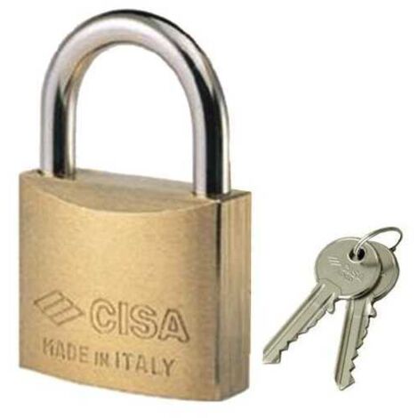 Candado de latón de 50 mm, llave igual, 22010 Cisa