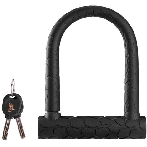 Candado en U, candado de combinación robusto para bicicletas, candado de seguridad con llave para bicicletas