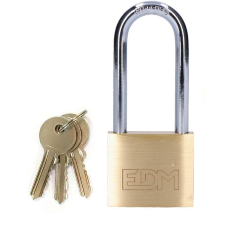 CANDADO LATON ARCO LARGO 40x65mm BLISTER EDM