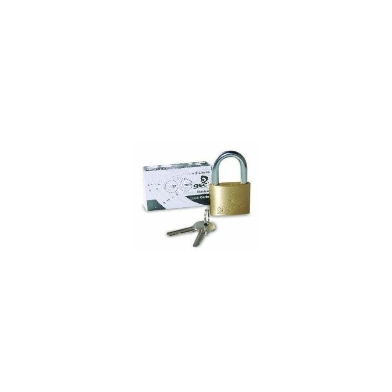 

Candado de cuello corto acero + 2 llaves 25mm 3301678 - GSC