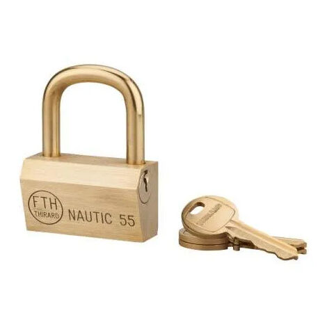 Candado NAUTIC 68, grillete de latón, 3 llaves