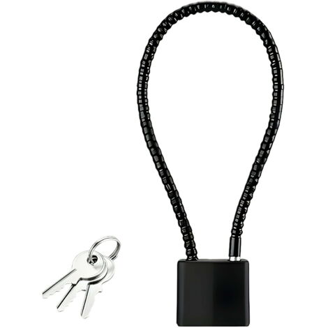Candado para bicicleta, candado de cable de 11,02 pulgadas con llave, color negro.