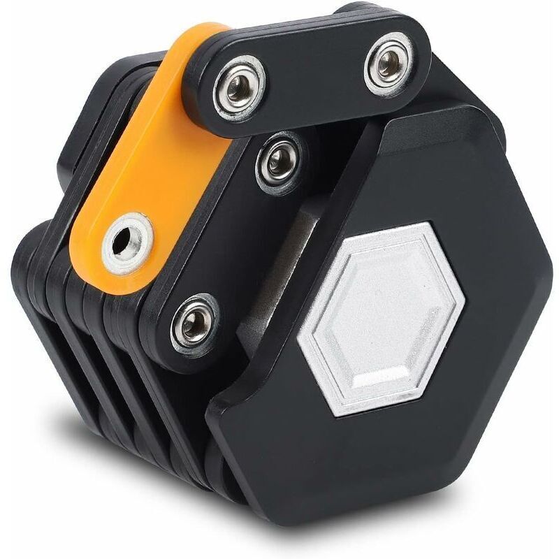 Xisrens Schwarz Candado Para Bicicleta, Candado Plegable De Alta Seguridad De 85Cm De Largo, Candado Eléctrico Con Soporte Y 3 Llaves, Candado Para Bicicletas De Montaña, Bicicletas, Patinetes, Etc.