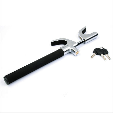 Candado para volante de coche, antirrobo para coche, universal para cerraduras de volante de coche, candado para coche, accesorios antirrobo para coche con 3 llaves para coche/camión/SUV