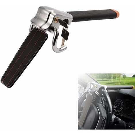 Candado para volante de coche con martillo de seguridad, universal para coches, camiones ligeros, furgonetas y todoterrenos
