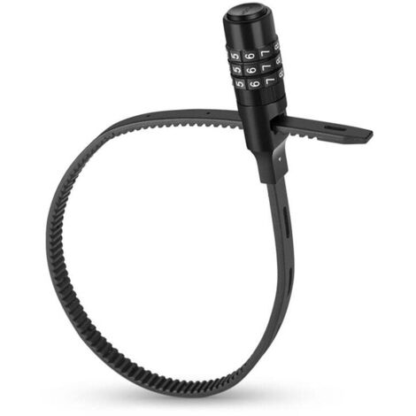 Candado portátil para casco de bicicleta y motocicleta, con correa ajustable y multifuncional, con código de 3 dígitos, para bicicleta, triciclo y scooter.