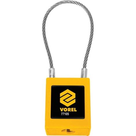 CANDADO RECUBIERTO DE NYLON CON CABLE 77105 VOREL