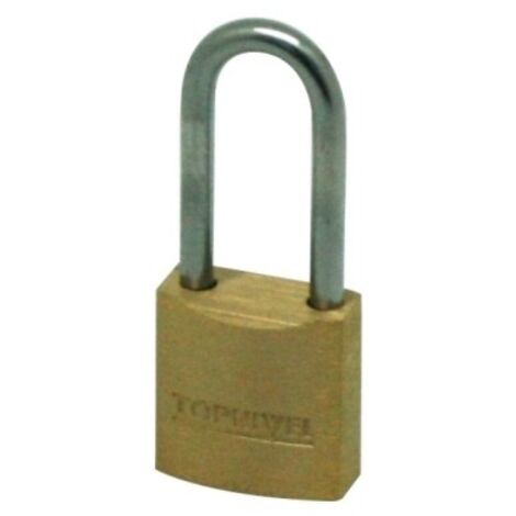 Candado Seguridad  20Mm Arco Largo Laton  Nivel
