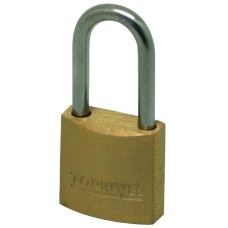 Candado Seguridad  25Mm Arco Largo Laton Nivel